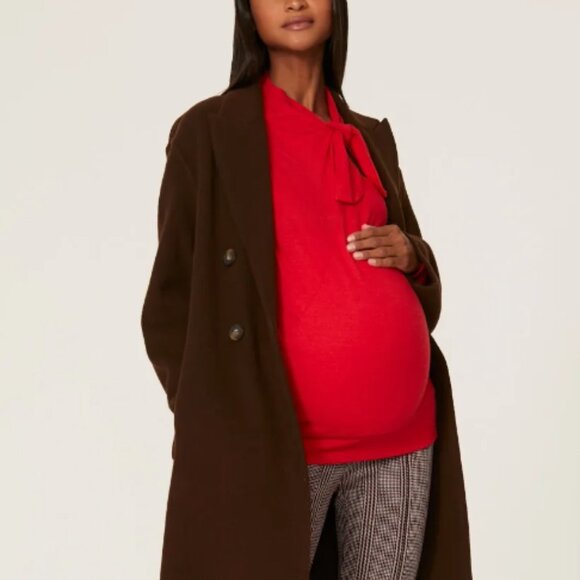 NOM Red Lou Maternity Sweater size small - Picture 1 of 4